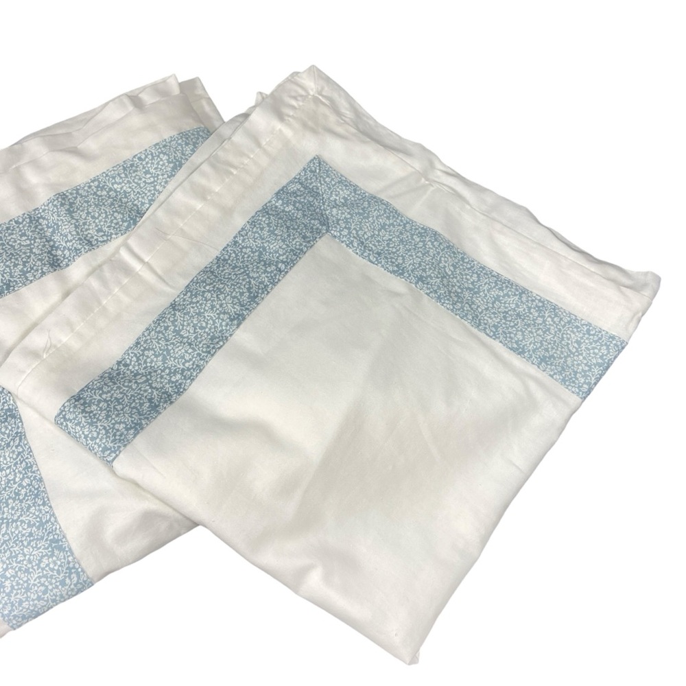 Laura Ashley printed euro pillow shams pair 27”